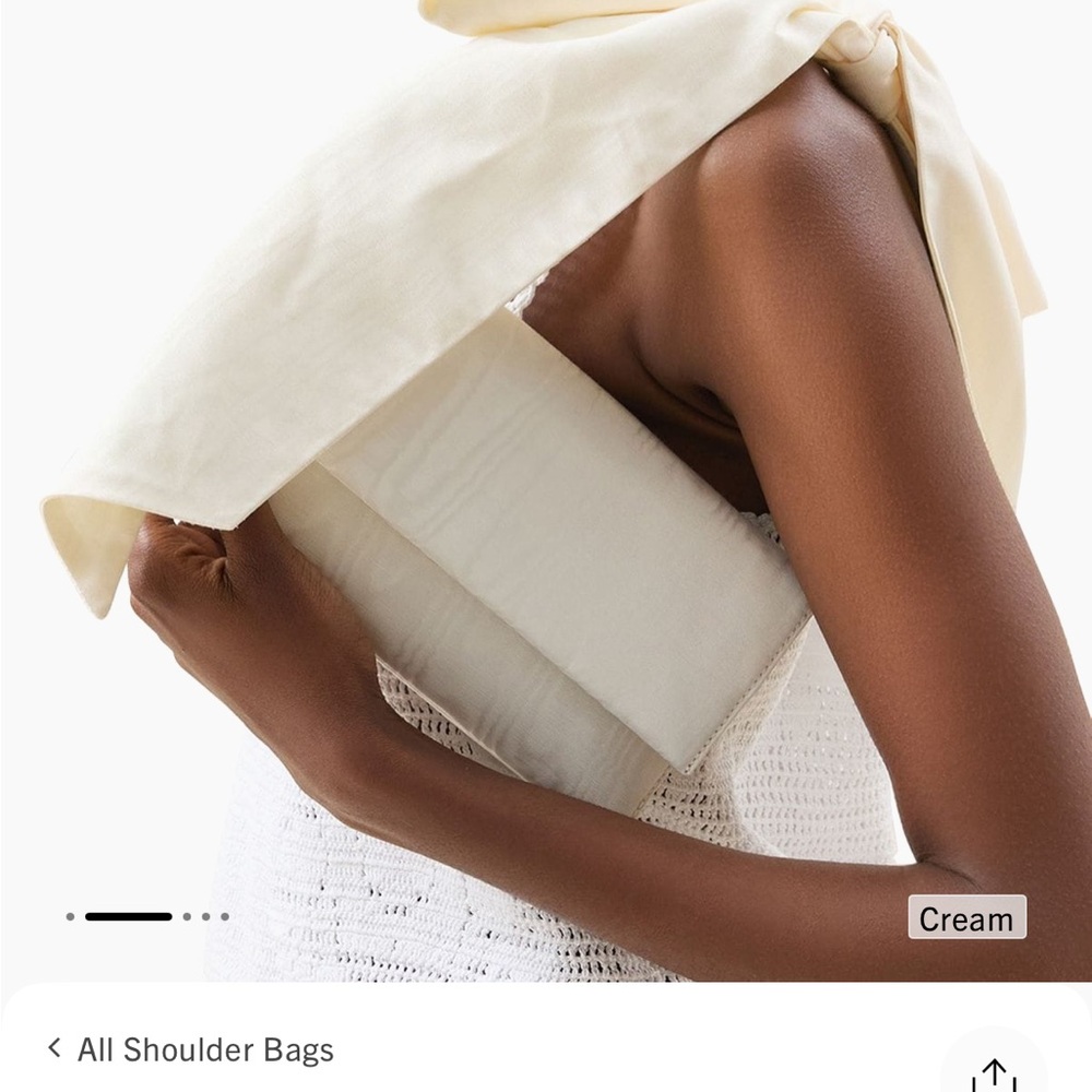 Loeffler Randall Cream Shoulder Bag with Minimalist Design